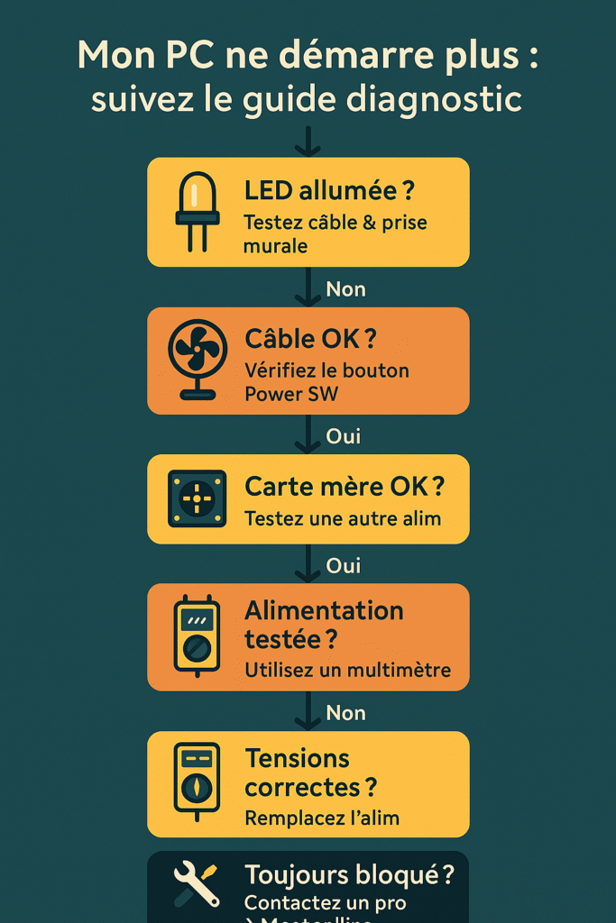 Panne alimentation PC fixe