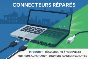 Réparation connecteurs PC à Montpellier