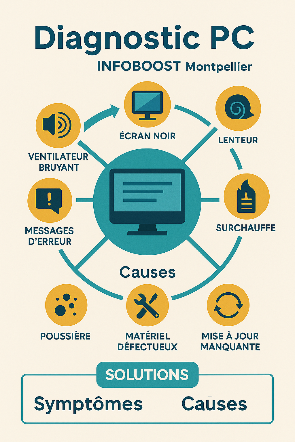 Symptômes ordinateur défectueux